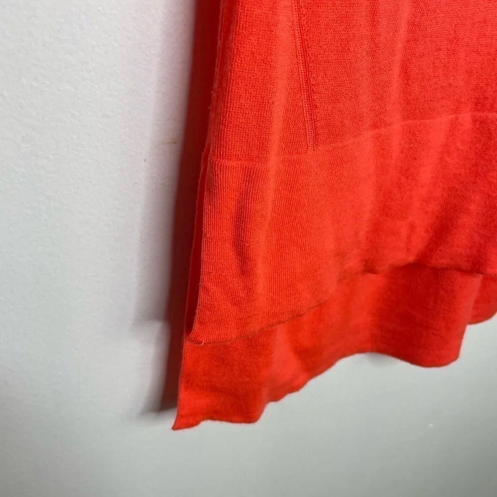 ZARA neon orange pink lightweight slits knit - Picture 4 of 8